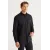 Мужская рубашка Oxford черная с пуговицами на воротнике, Slim Fit, без карманов ALTINYILDIZ CLASSICS, Цвет: Черный, Размер: S, изображение 4