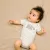 Комплект для малышей полосатый с рисунком слоника, 5 предметов  NewBaby, Цвет: Белый, Размер: 0-1 мес., изображение 2
