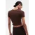 Футболка драпированная H&M, Reňk: Goňur, Ölçeg: L, 9 image
