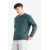 Свитшот базовый толстый с круглым воротником DeFacto, Reňk: Ýaşyl, Ölçeg: S, 4 image