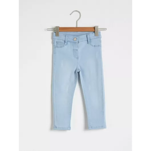 Детские однотонные джинсы LC Waikiki из хлопка для мальчиков 18-24 месяцев, средней толщины, цвет индиго, произведено в Турции  LC Waikiki, Цвет: Индиго, Размер: 9-12 мес., изображение 3