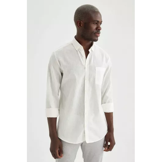 Рубашка DeFacto, Цвет: Белый, Размер: M, изображение 8