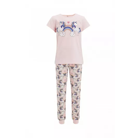 Пижамный комплект DeFacto, Цвет: Розовый, Размер: 3-4 года, изображение 8