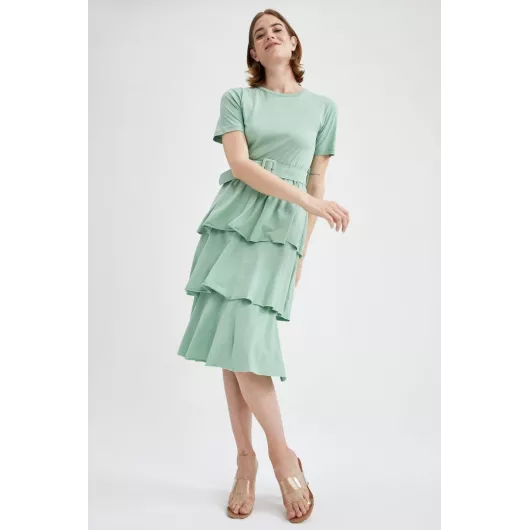 Платье DeFacto, Цвет: Зеленый, Размер: S