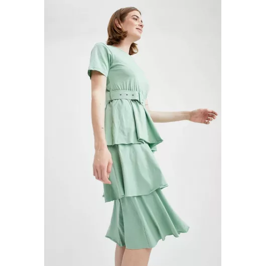 Платье DeFacto, Цвет: Зеленый, Размер: S, изображение 6