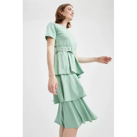Платье DeFacto, Цвет: Зеленый, Размер: M, изображение 6