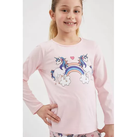 Пижамный комплект DeFacto, Цвет: Розовый, Размер: 3-4 года, изображение 3