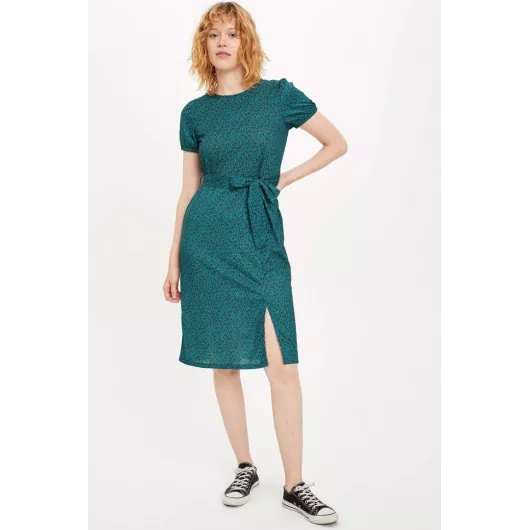 Платье DeFacto, Цвет: Зеленый, Размер: L