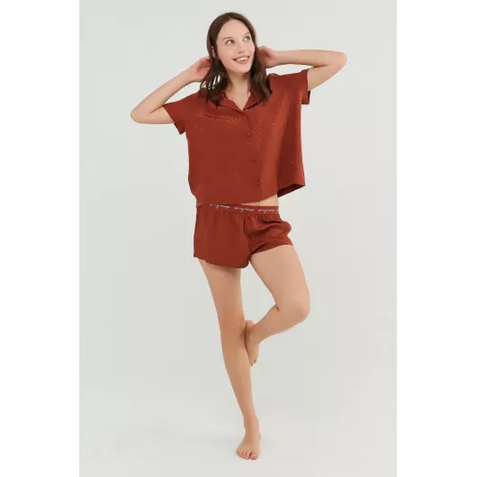 Пижама (комплект) Penti, Цвет: Коричневый, Размер: XS, изображение 3