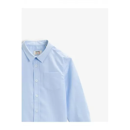 Рубашка Koton, Цвет: Голубой, Размер: 5-6 лет, изображение 3