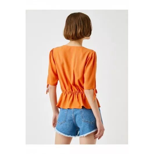 Блузкa Koton, Цвет: Оранжевый, Размер: 34, изображение 4