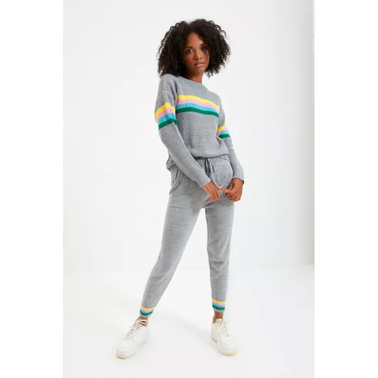 Комплект свитер и брюки TRENDYOLMILLA, Цвет: Серый, Размер: M, изображение 3
