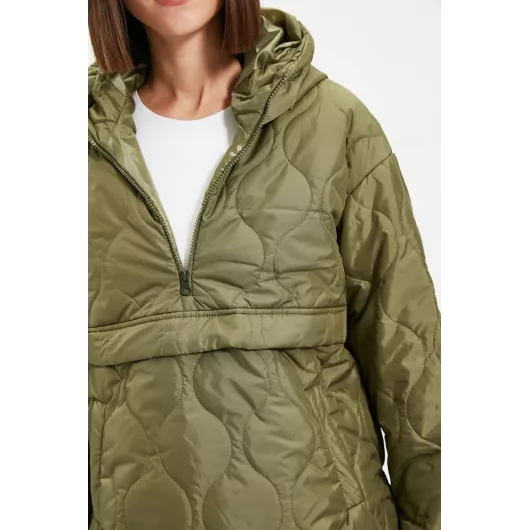 Куртка-пуховик TRENDYOLMILLA, Цвет: Зеленый, Размер: M, изображение 4