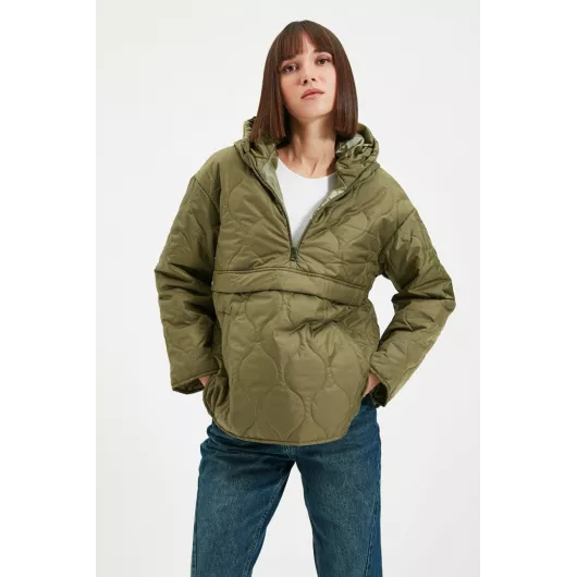 Куртка-пуховик TRENDYOLMILLA, Цвет: Зеленый, Размер: S