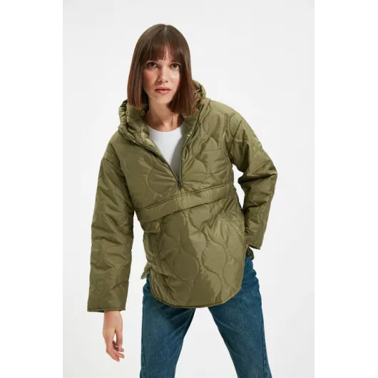 Куртка-пуховик TRENDYOLMILLA, Цвет: Зеленый, Размер: M, изображение 3