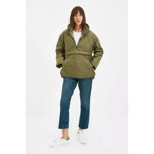 Куртка-пуховик TRENDYOLMILLA, Цвет: Зеленый, Размер: M, изображение 2