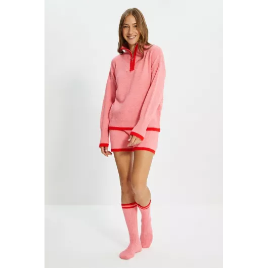 Комплект-свитер,шорты и носки TRENDYOLMILLA, Цвет: Розовый, Размер: S, изображение 2