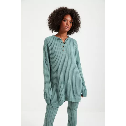Комплект свитер и брюки TRENDYOLMILLA, Цвет: Бирюзовый, Размер: M