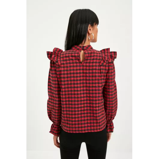 Блузка TRENDYOLMILLA, Цвет: Красный, Размер: 38, изображение 5