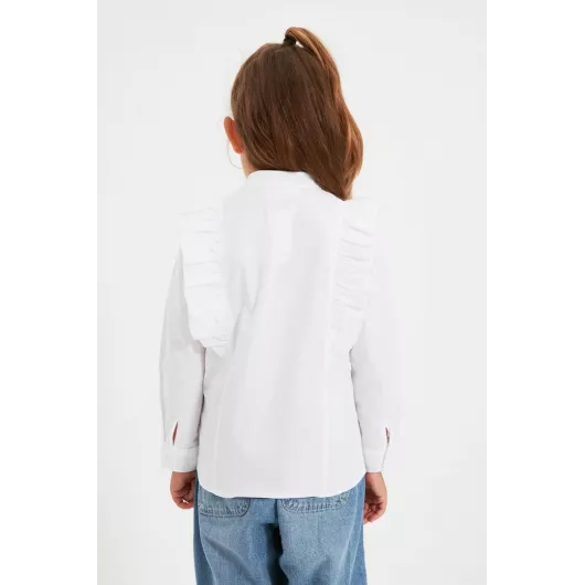 Рубашка TRENDYOLKIDS, Цвет: Белый, Размер: 5-6 лет, изображение 4
