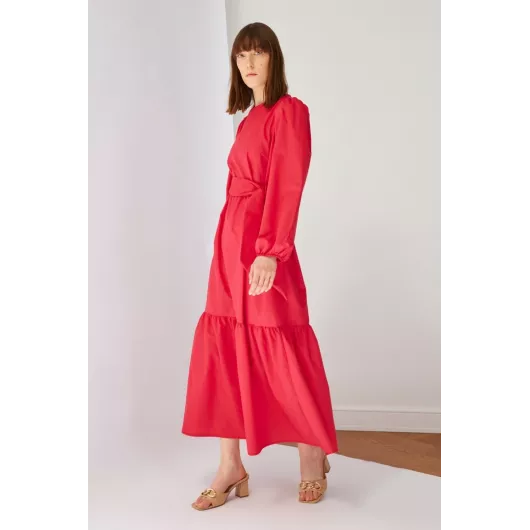 Платье TRENDYOL MODEST, Цвет: Красный, Размер: 36, изображение 5