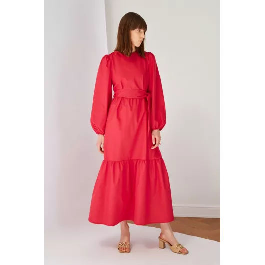 Платье TRENDYOL MODEST, Цвет: Красный, Размер: 36