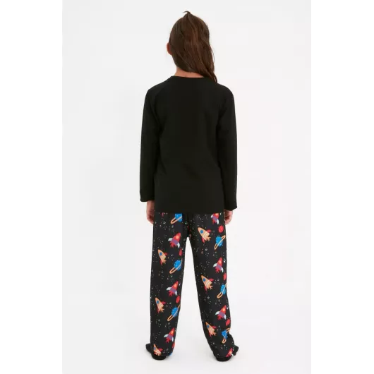 Пижама TRENDYOLKIDS, Цвет: Черный, Размер: 4-5 лет, изображение 4