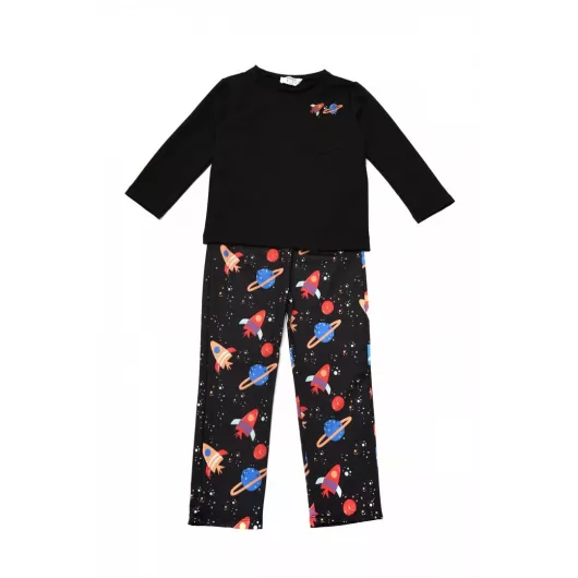 Пижама TRENDYOLKIDS, Цвет: Черный, Размер: 4-5 лет, изображение 5