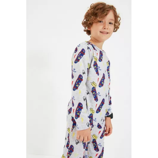 Пижама TRENDYOLKIDS, Цвет: Серый, Размер: 5-6 лет, изображение 2