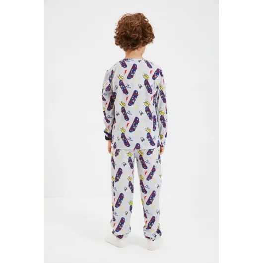 Пижама TRENDYOLKIDS, Цвет: Серый, Размер: 5-6 лет, изображение 4