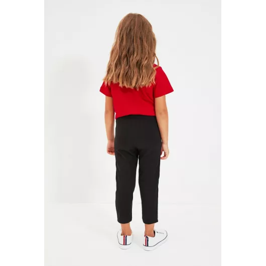 Leggings TRENDYOLKIDS, Reňk: Gara, Ölçeg: 3-4 ýaş, 4 image