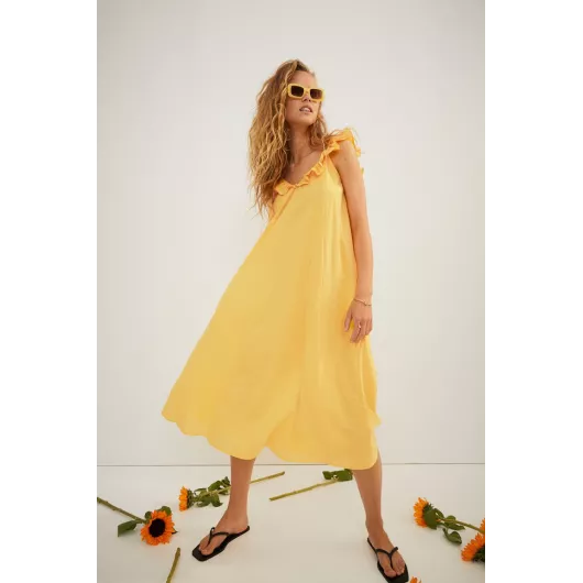 Платье H&M, Цвет: Желтый, Размер: L