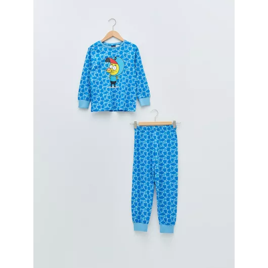 Пижама (комплект) LC Waikiki, Цвет: Голубой, Размер: 5-6 лет