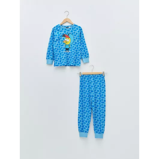 Пижама (комплект) LC Waikiki, Цвет: Голубой, Размер: 4-5 лет