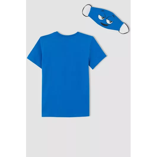Футболка и маска DeFacto, Цвет: Синий, Размер: 4-5 лет, изображение 3