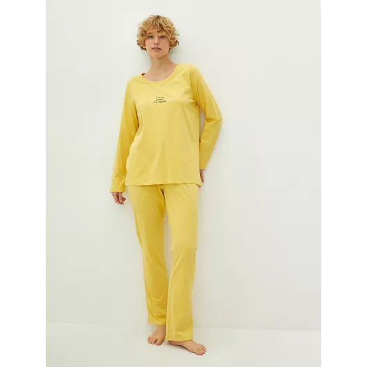 Пижамный комплект LC Waikiki, Цвет: Желтый, Размер: 3XL, изображение 2