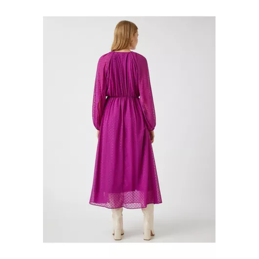 Платье Koton, Цвет: Сиреневый, Размер: 36, изображение 4