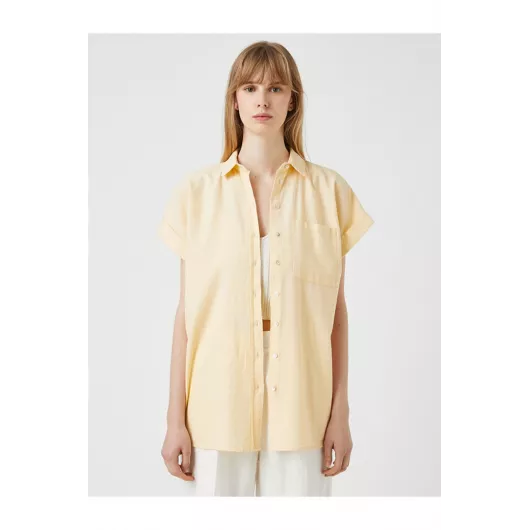 Рубашка Koton, Цвет: Желтый, Размер: 42, изображение 4