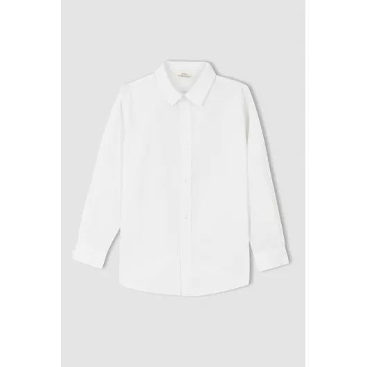 Рубашка DeFacto, Цвет: Белый, Размер: 8-9 лет