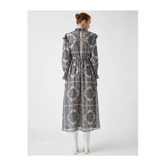 Платье Koton, Цвет: Серый, Размер: 36, изображение 4