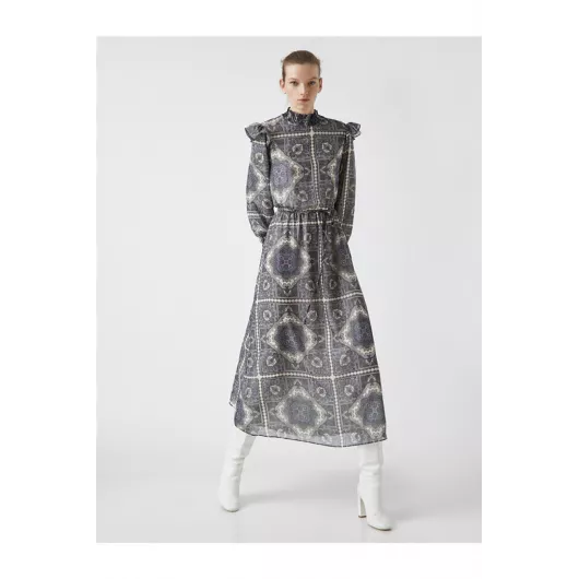 Платье Koton, Цвет: Серый, Размер: 36, изображение 2