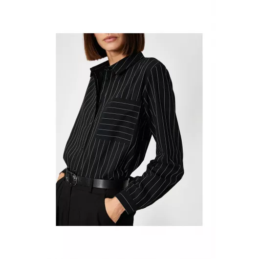 Рубашка Koton, Цвет: Черный, Размер: 40, изображение 2