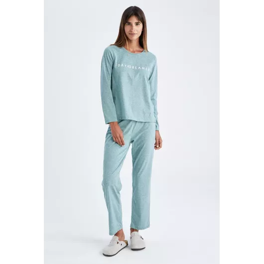 Пижамный комплект DeFacto, Цвет: Зеленый, Размер: XL