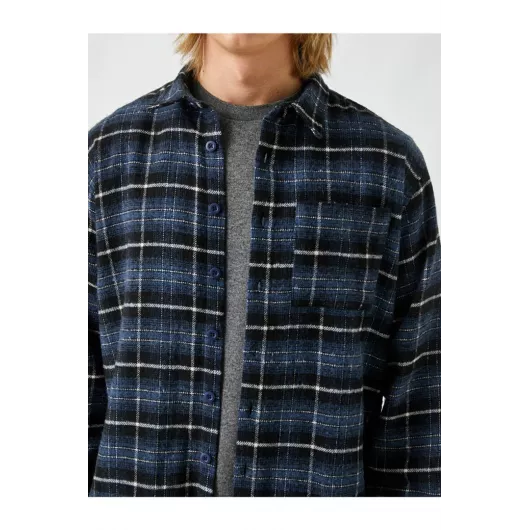 Рубашка Koton, Цвет: Синий, Размер: L, изображение 5