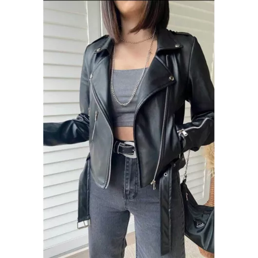 Biker jacket Crep Tekstil, Color: Черный, Size: XXL, 4 image
