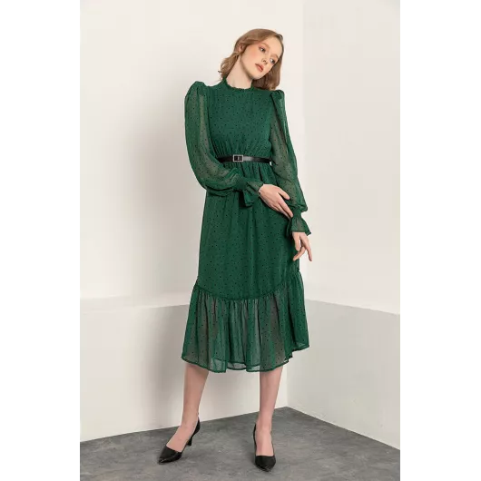 Платье  Kdm Kadın Modası, Цвет: Зеленый, Размер: L, изображение 3