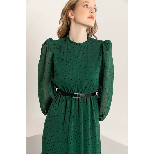 Платье  Kdm Kadın Modası, Цвет: Зеленый, Размер: L, изображение 5