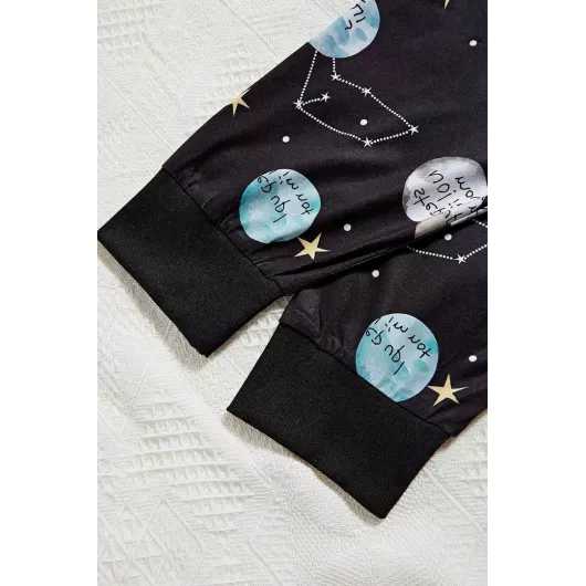 Пижамный комплект Pembishomewear, Цвет: Черный, Размер: S, изображение 4