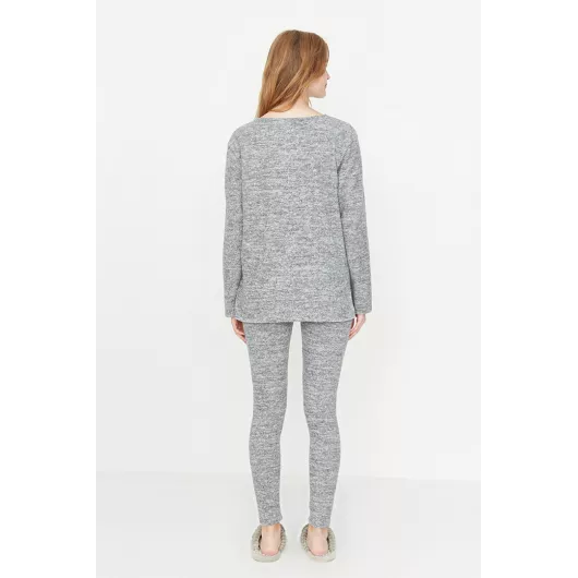 Пижамный комплект TRENDYOLMILLA, Цвет: Серый, Размер: 2XL, изображение 4