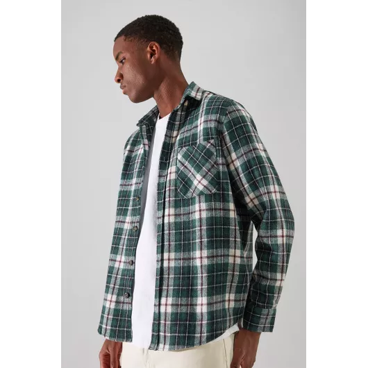 Рубашка TRENDYOL MAN, Цвет: Зеленый, Размер: XL, изображение 3